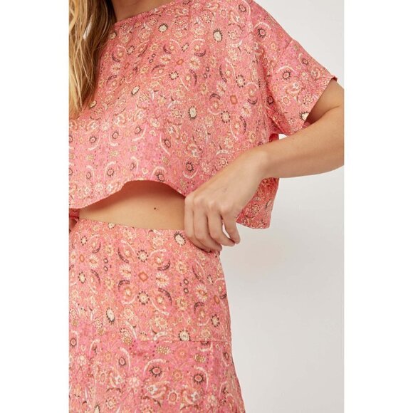 Free People Marion Top and Skirt Set / Candy Combo / sz 2 - Picture 4 of 8